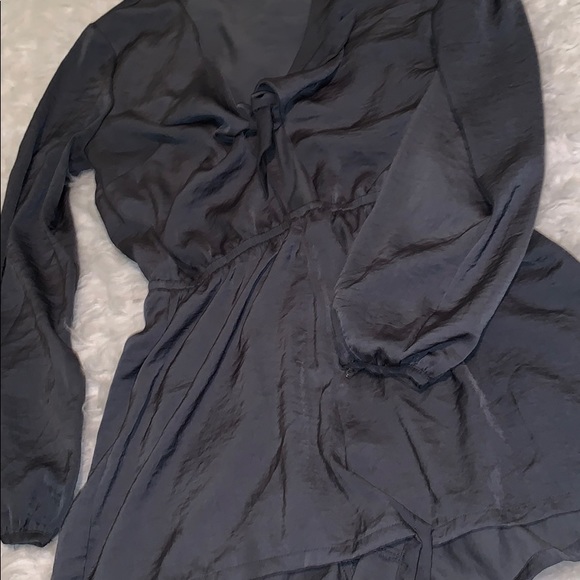 Gray Forever 21 Front Tie Romper - Picture 3 of 3